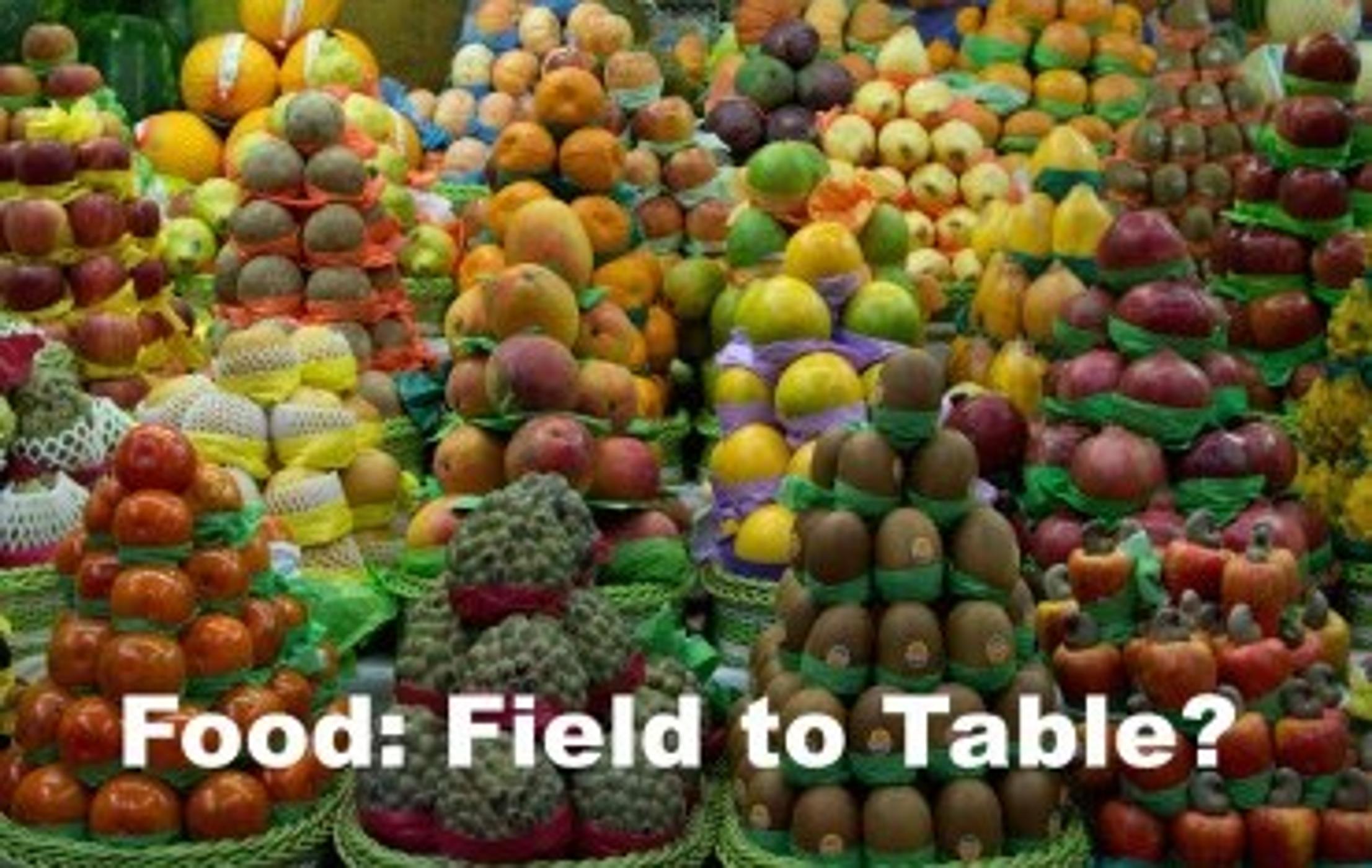 Food: Field to Table? - 3 May 2016 - You are what you eat: Nutrition and Health Policy