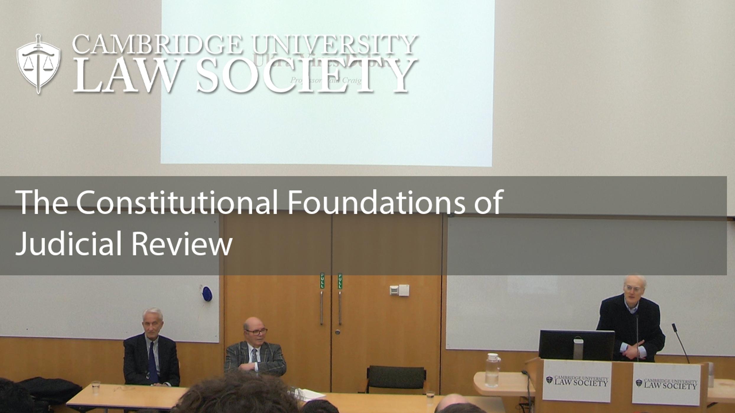 'The Constitutional Foundations of Judicial Review': CULS Panel event