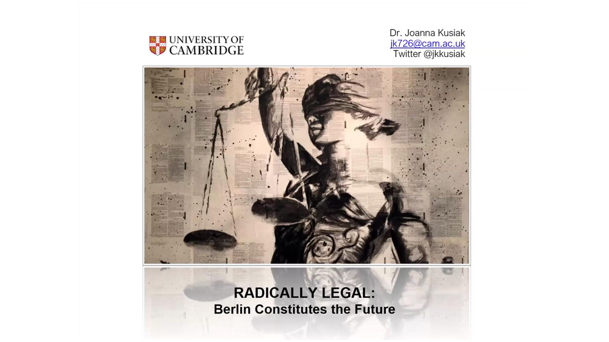 'Radically legal: Berlin constitutes the future': CSLG seminar (audio)