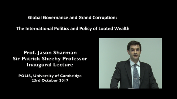 Professor Jason Sharman's Inaugural Lecture's image