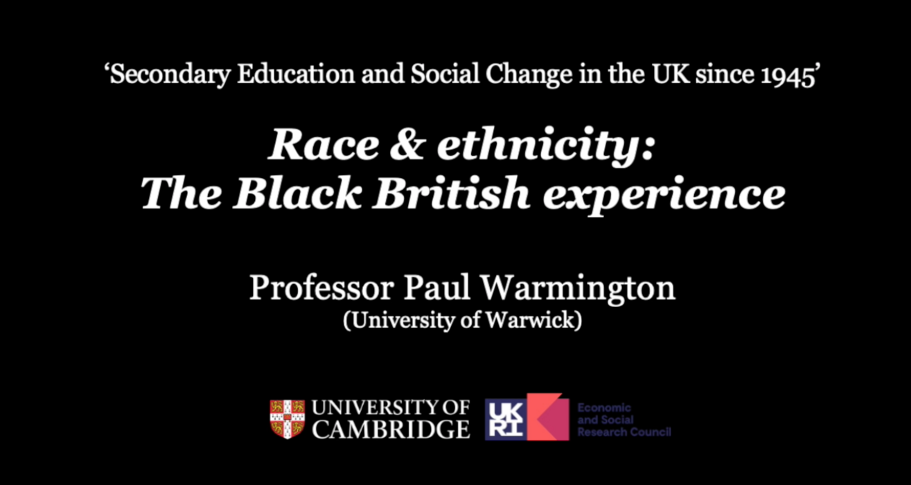 Race & ethnicity: Black British experiences - classroom version (Professor Paul Warmington)'s image