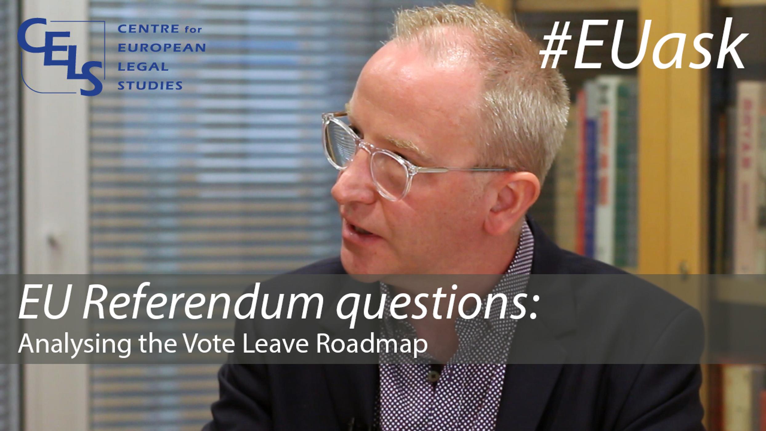 EU Referendum questions: Analysing the Vote Leave Roadmap